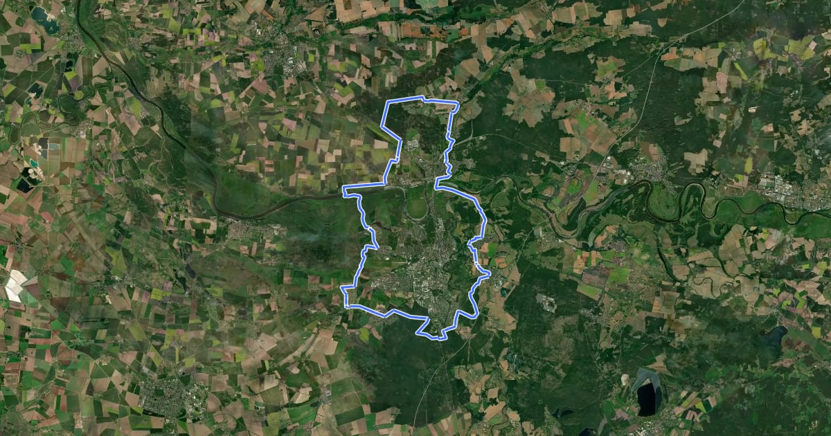 Маршрут Rundtour Dessau-Roßlau на спутниковом снимке