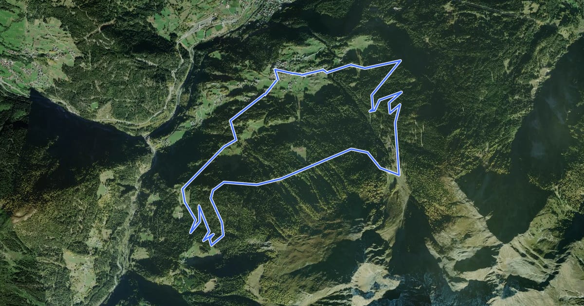 Маршрут Rundtour Flathalm на спутниковом снимке
