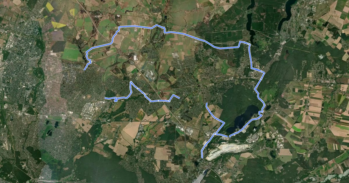 Маршрут Rundtour Gartennachbarn на спутниковом снимке