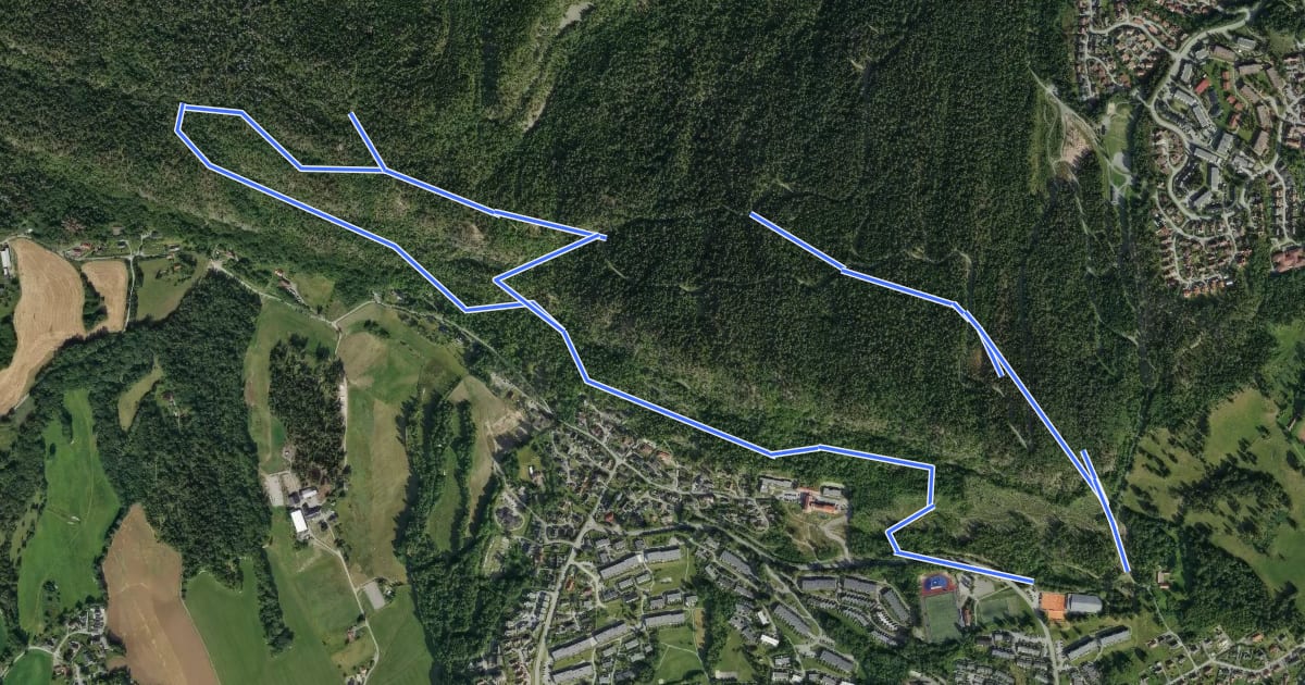 Маршрут Rundtur i Eineåsen на спутниковом снимке