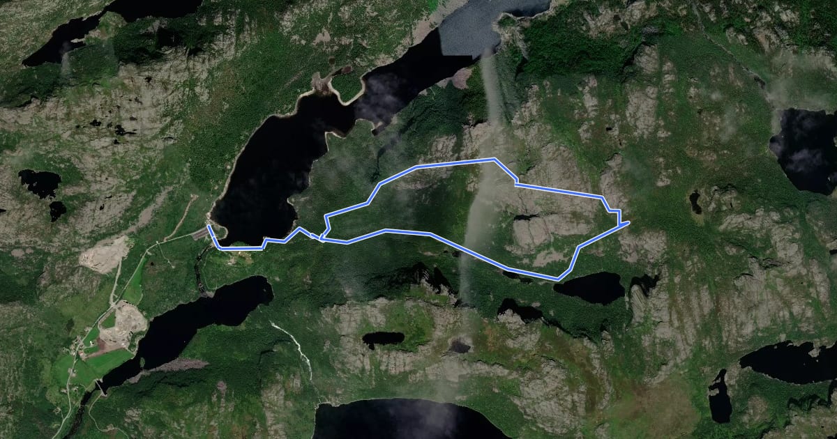 Маршрут Rundtur til Heiahorn на спутниковом снимке