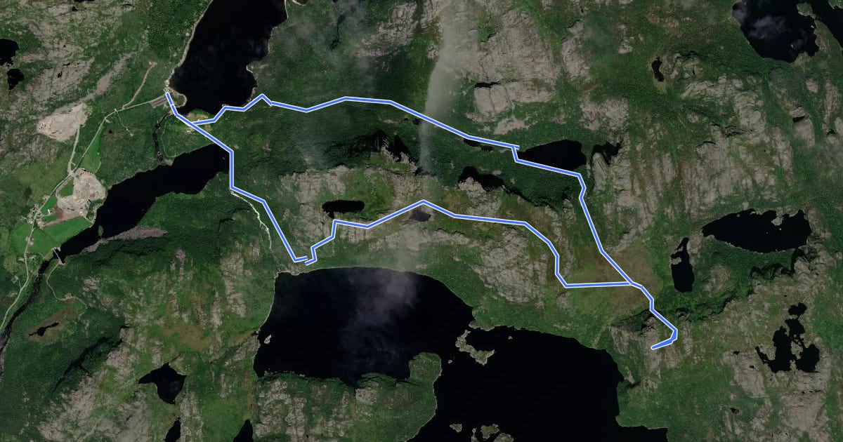 Маршрут Rundtur til Naganibba og Revafjellet fra Fureneset на спутниковом снимке