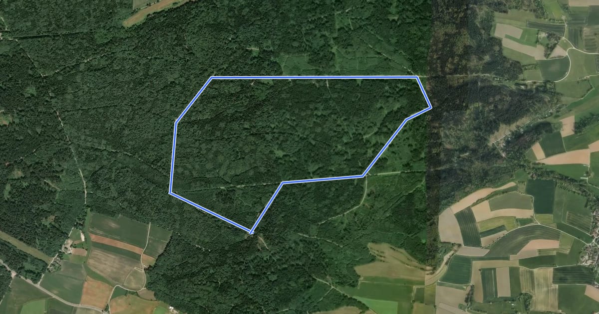 Маршрут Rundum im schwäbischen Himmelreich на спутниковом снимке