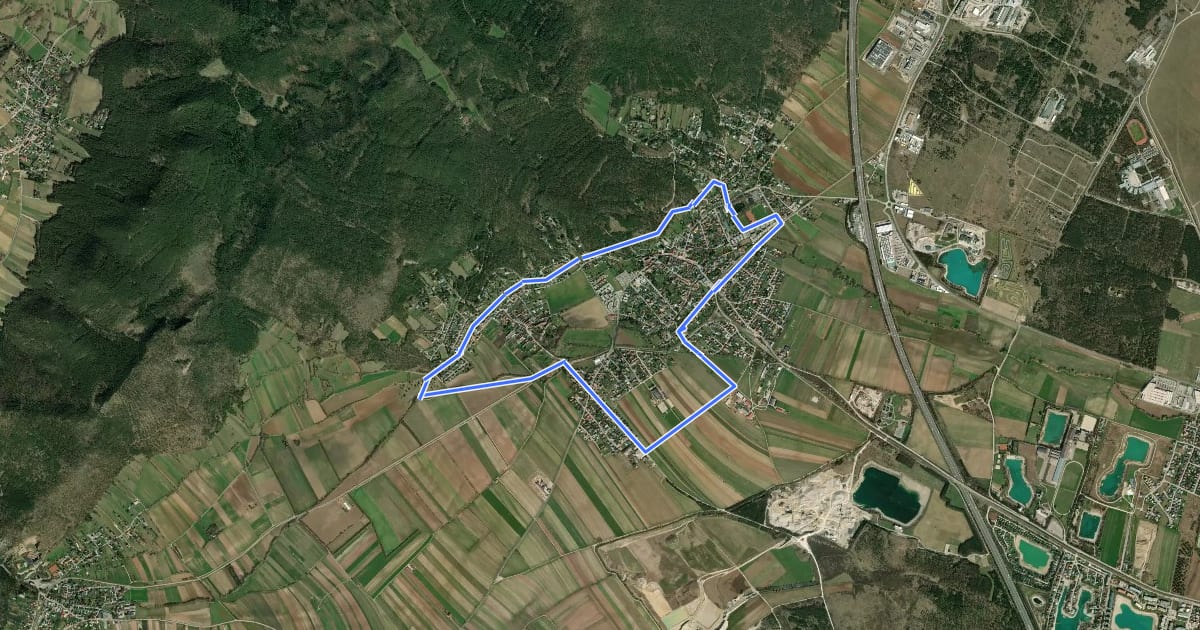 Маршрут Rundumadum Bad Fischau на спутниковом снимке