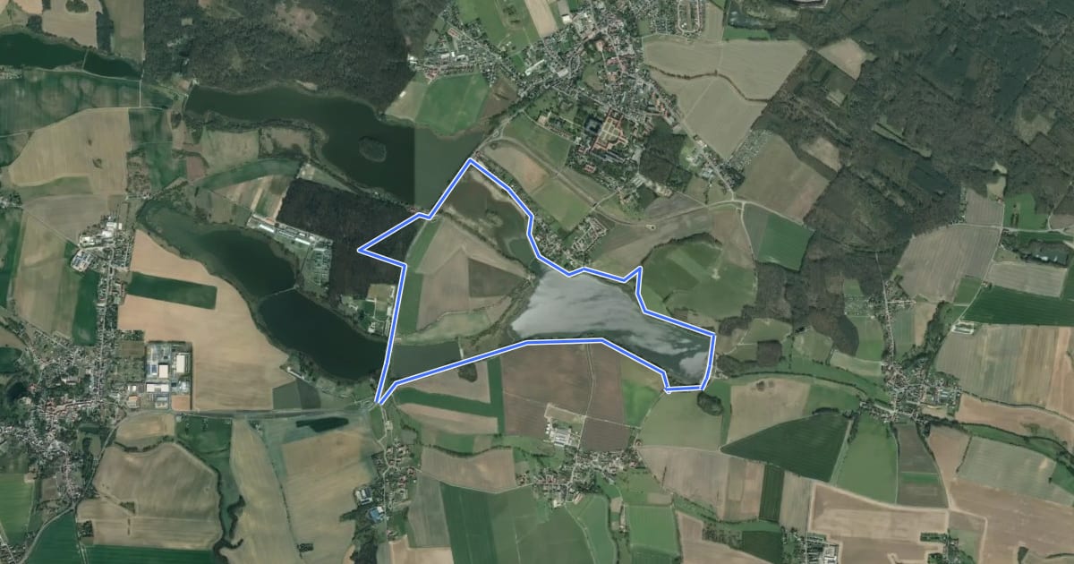 Маршрут Rundwanderung Döllnitzsee на спутниковом снимке
