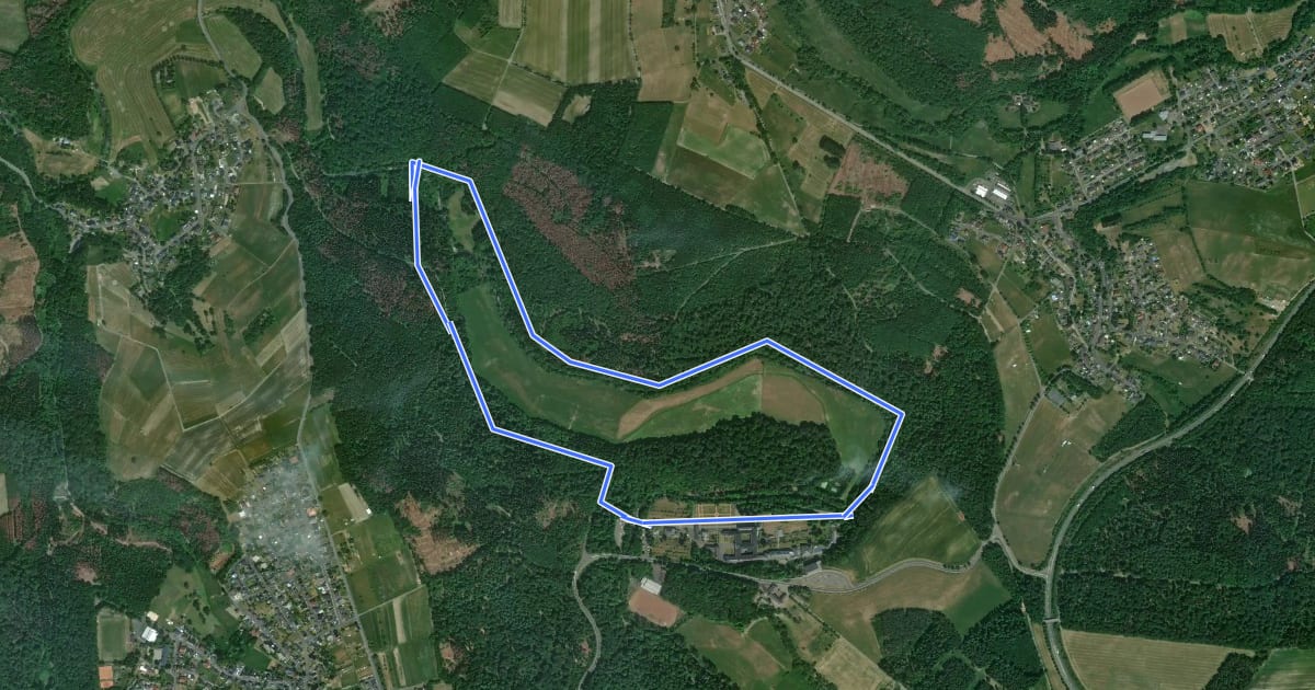 Маршрут Rundwanderung Marienstatt на спутниковом снимке
