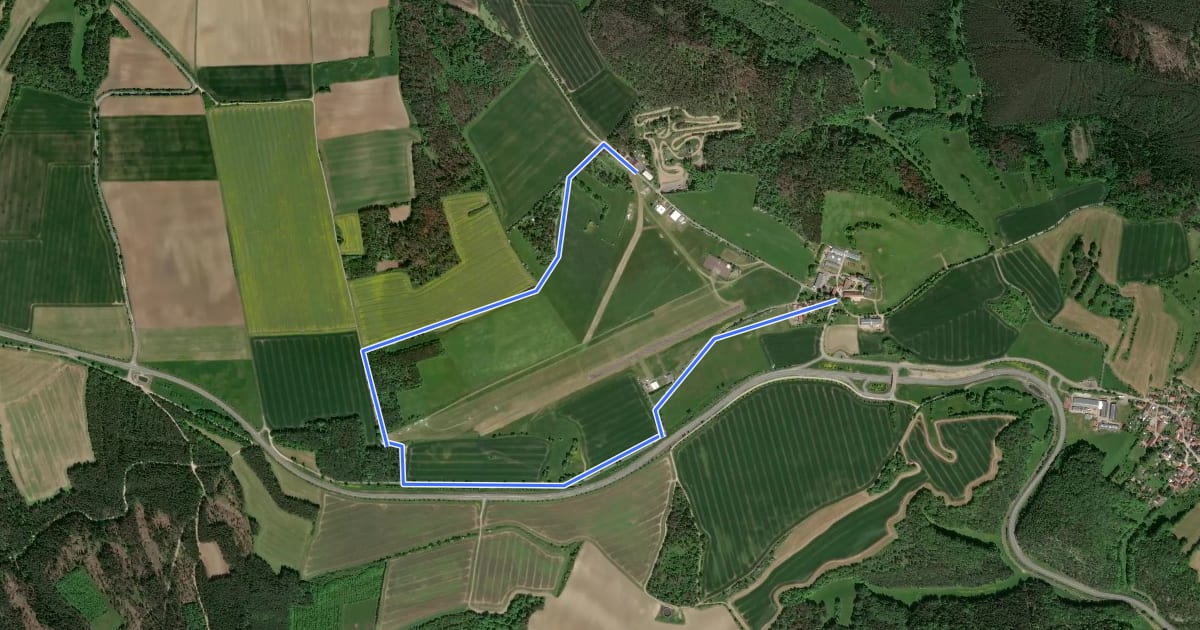Маршрут Rundwanderweg 1 на спутниковом снимке