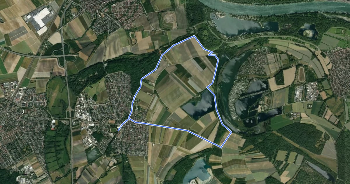 Маршрут Rundwanderweg 1 на спутниковом снимке