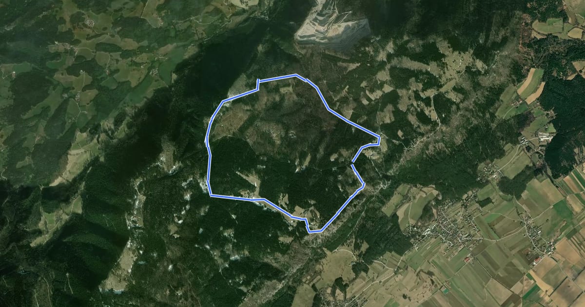 Маршрут Rundwanderweg 1 на спутниковом снимке
