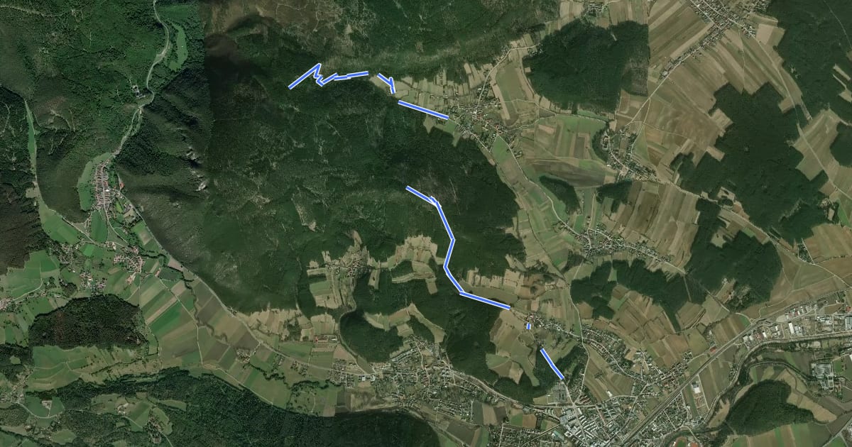 Маршрут Rundwanderweg 1 на спутниковом снимке