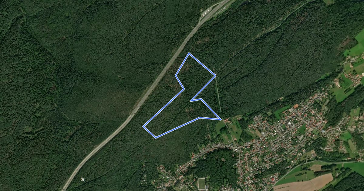 Маршрут Rundwanderweg 1 на спутниковом снимке