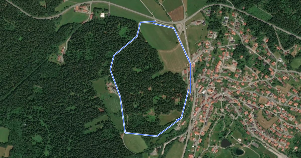 Маршрут Rundwanderweg 1 на спутниковом снимке