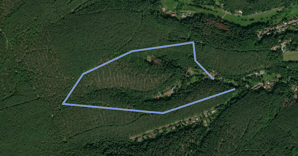 Маршрут Rundwanderweg 1 на спутниковом снимке