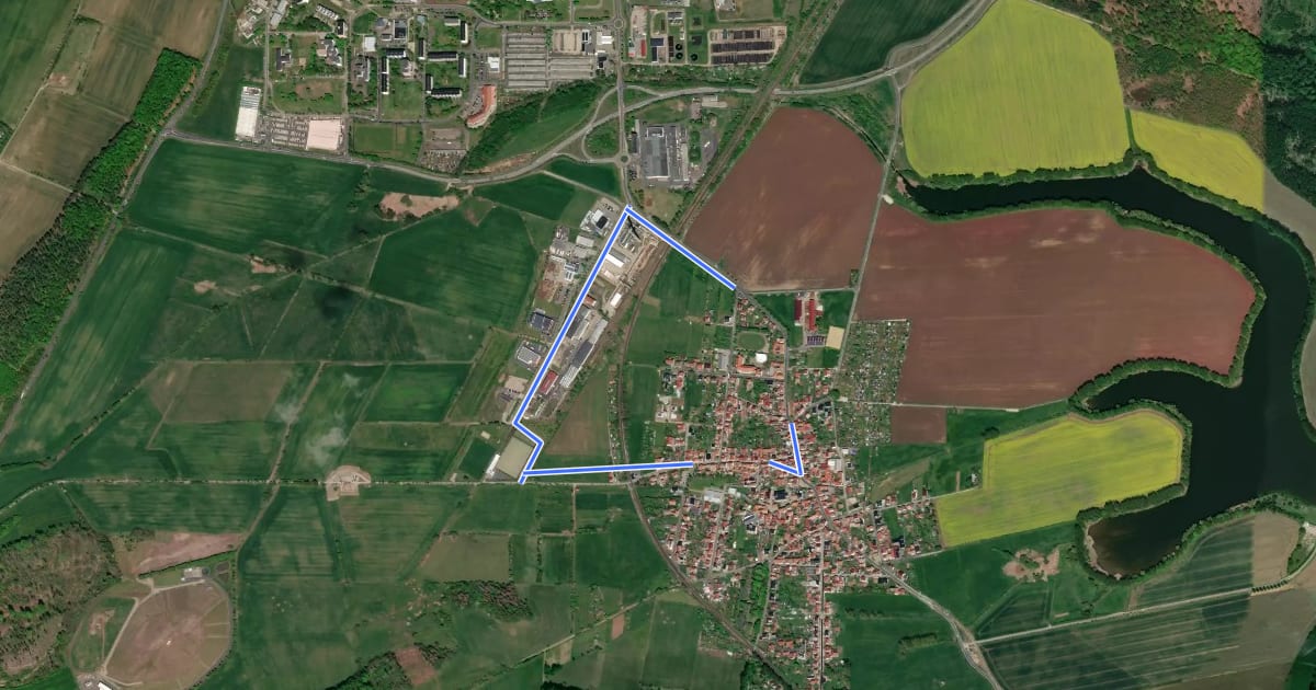 Маршрут Rundwanderweg 1 (Birkungen) на спутниковом снимке