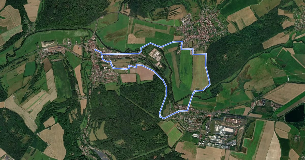 Маршрут Rundwanderweg 1 Dorndorf на спутниковом снимке