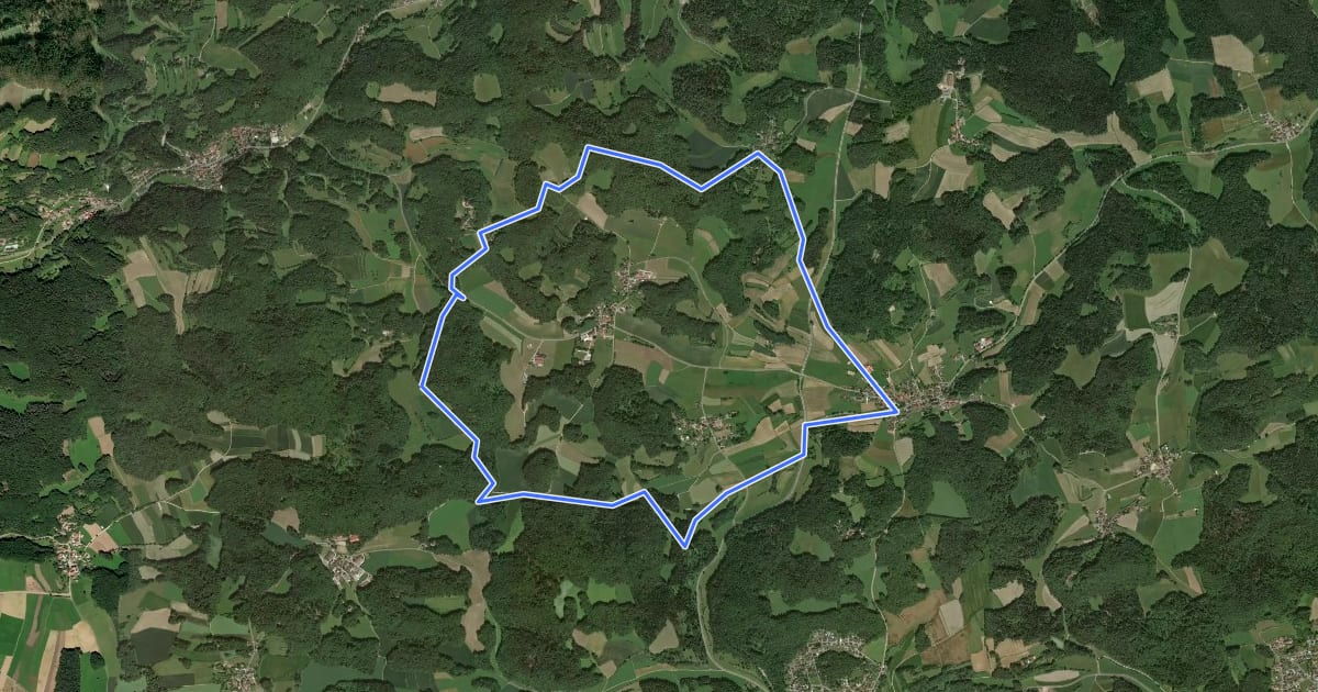 Маршрут Rundwanderweg 1 Kirchenreinbach - Hauseck - München на спутниковом снимке