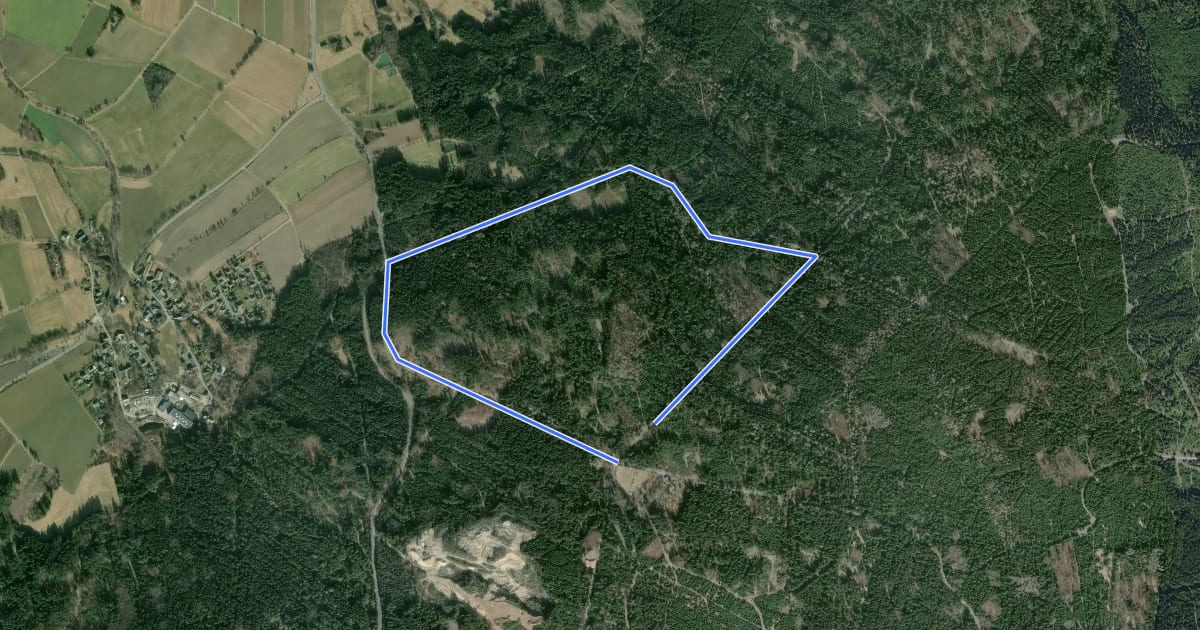 Маршрут Rundwanderweg 1 Sparneck на спутниковом снимке