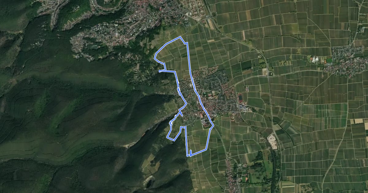 Маршрут Rundwanderweg 10 на спутниковом снимке
