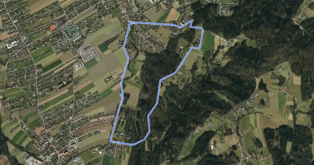Маршрут Rundwanderweg 11 на спутниковом снимке
