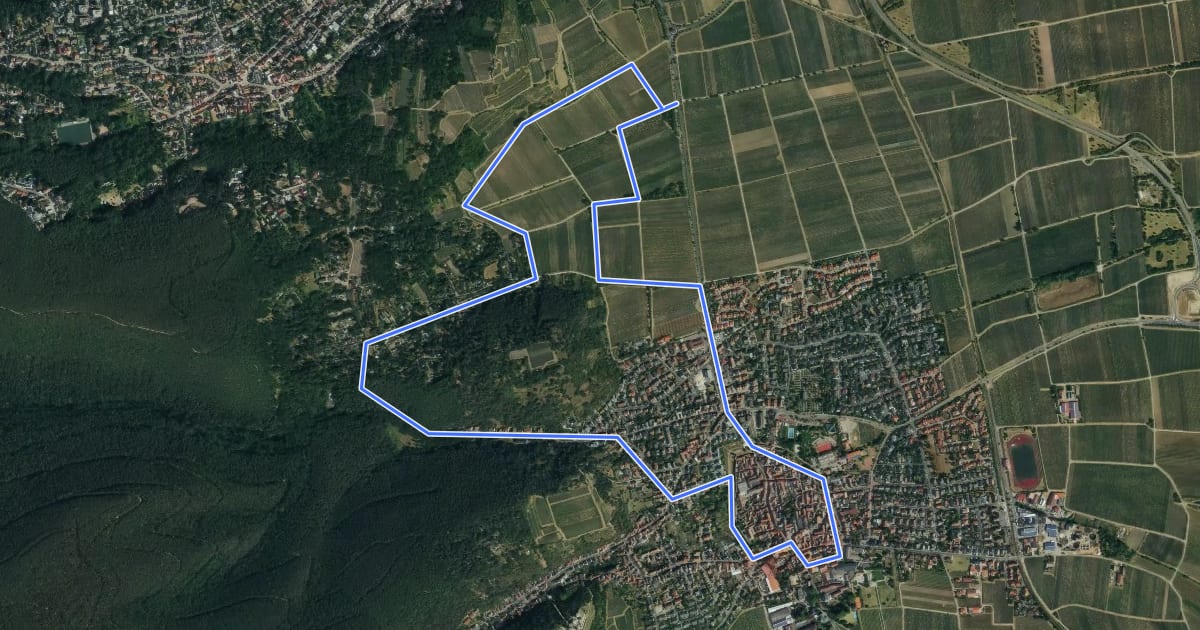 Маршрут Rundwanderweg 11 на спутниковом снимке