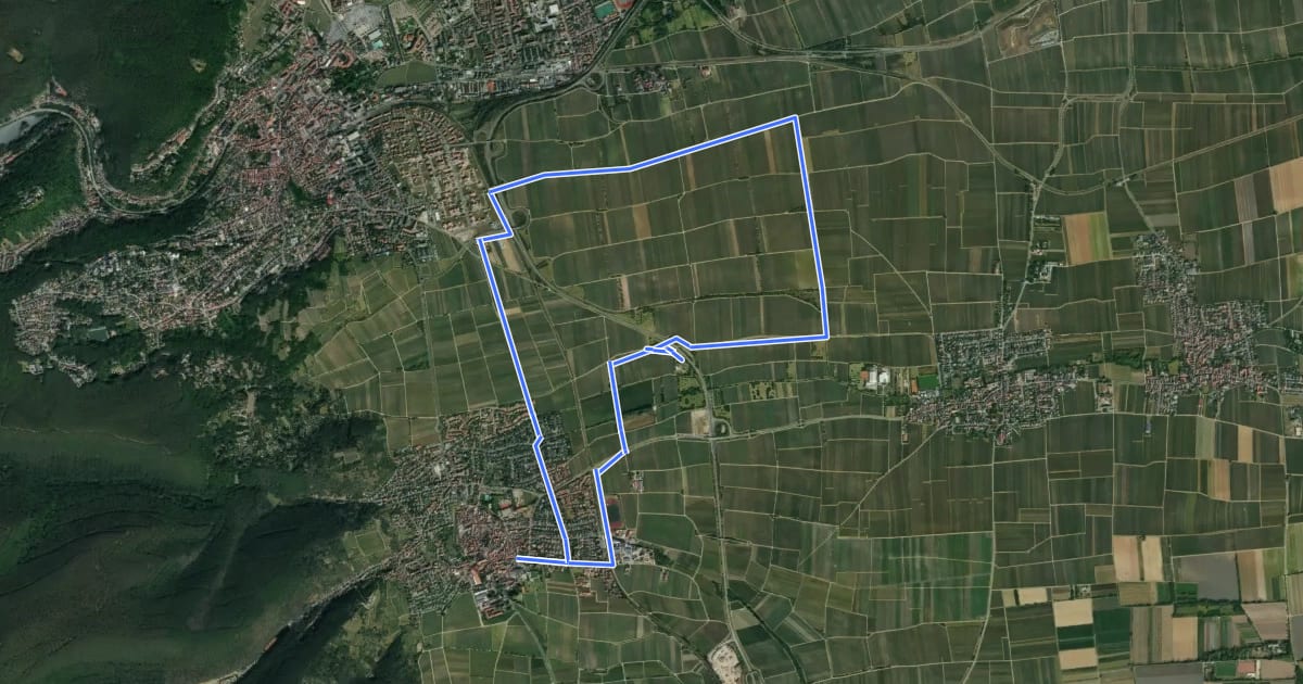 Маршрут Rundwanderweg 15 на спутниковом снимке