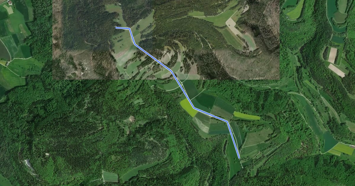 Маршрут Rundwanderweg на спутниковом снимке