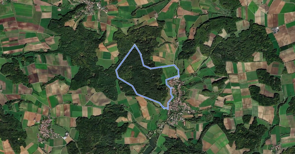 Маршрут Rundwanderweg 16 на спутниковом снимке