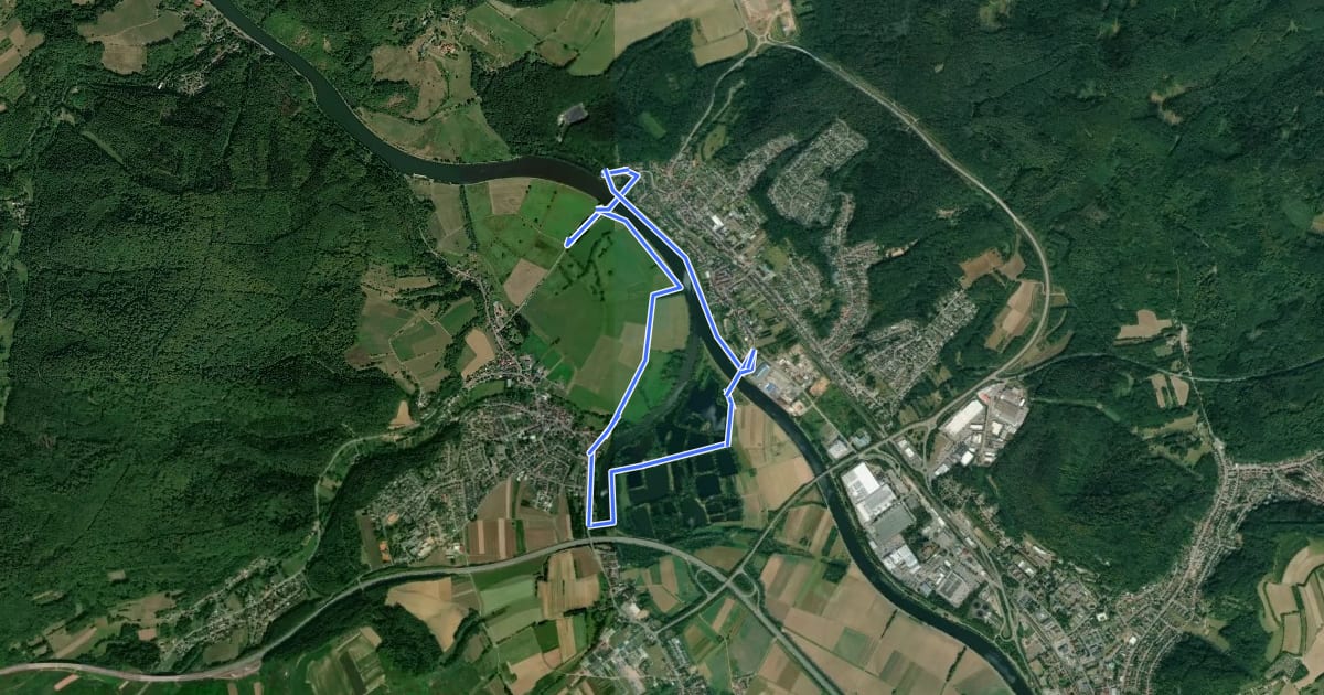 Маршрут Rundwanderweg 17 на спутниковом снимке