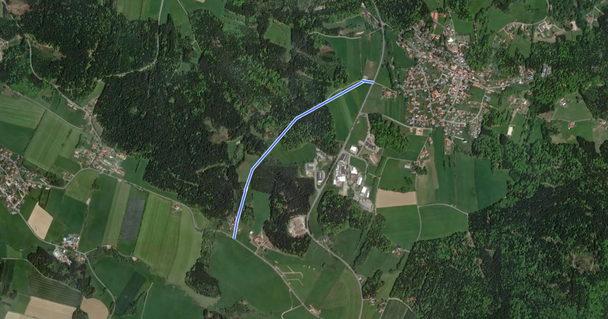 Маршрут Rundwanderweg на спутниковом снимке