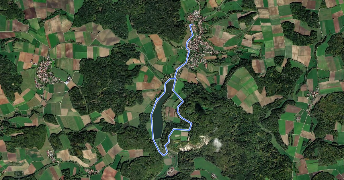 Маршрут Rundwanderweg 19 на спутниковом снимке