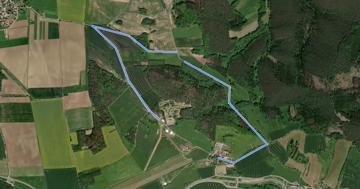 Маршрут Rundwanderweg 2 на спутниковом снимке