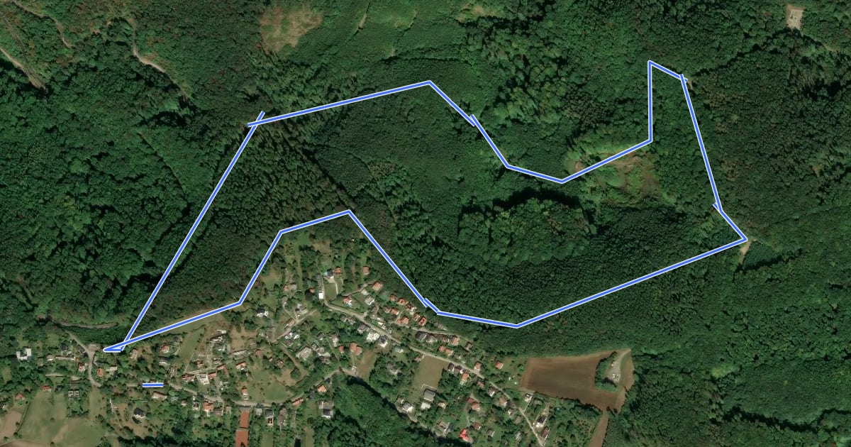 Маршрут Rundwanderweg 2 на спутниковом снимке