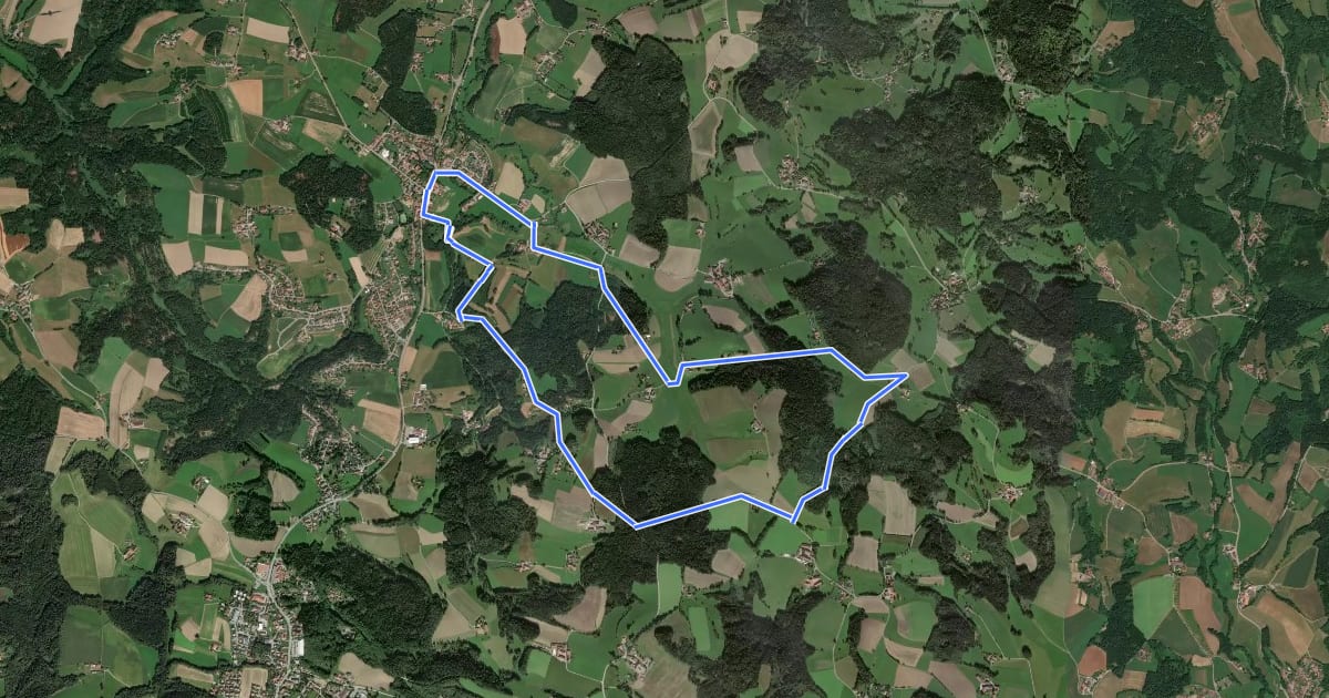 Маршрут Rundwanderweg 2 на спутниковом снимке