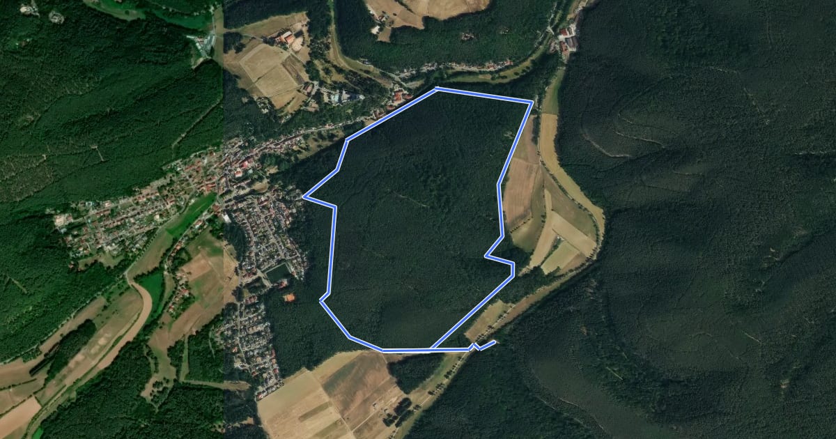 Маршрут Rundwanderweg 2 на спутниковом снимке