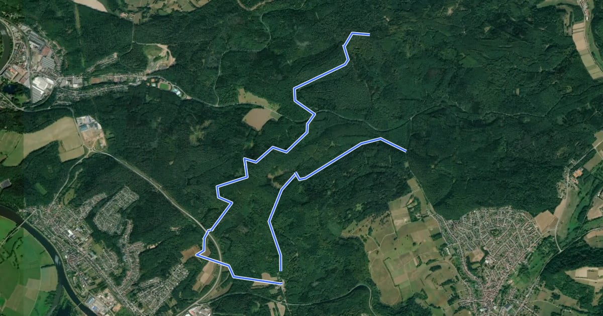 Маршрут Rundwanderweg 2 на спутниковом снимке