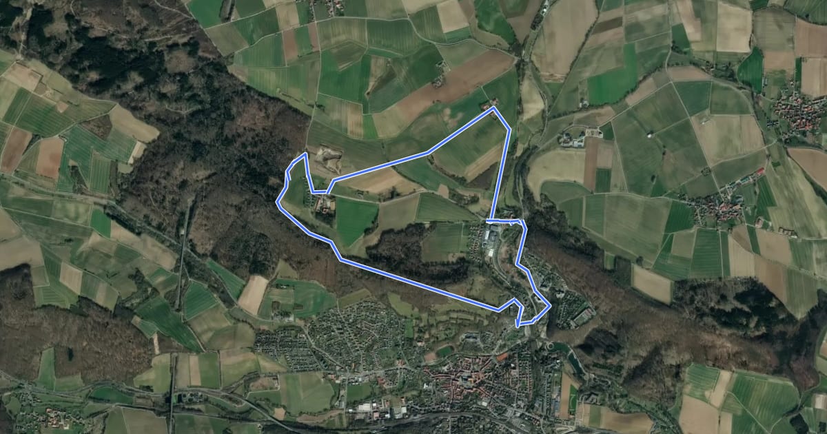 Маршрут Rundwanderweg 2 на спутниковом снимке