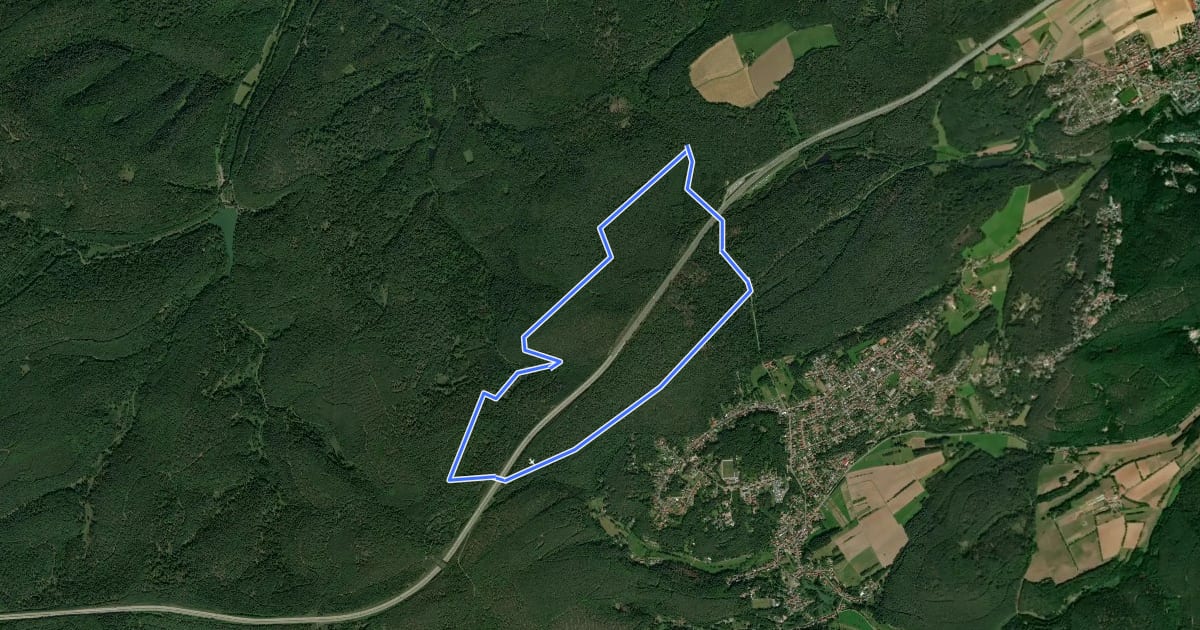Маршрут Rundwanderweg 2 на спутниковом снимке