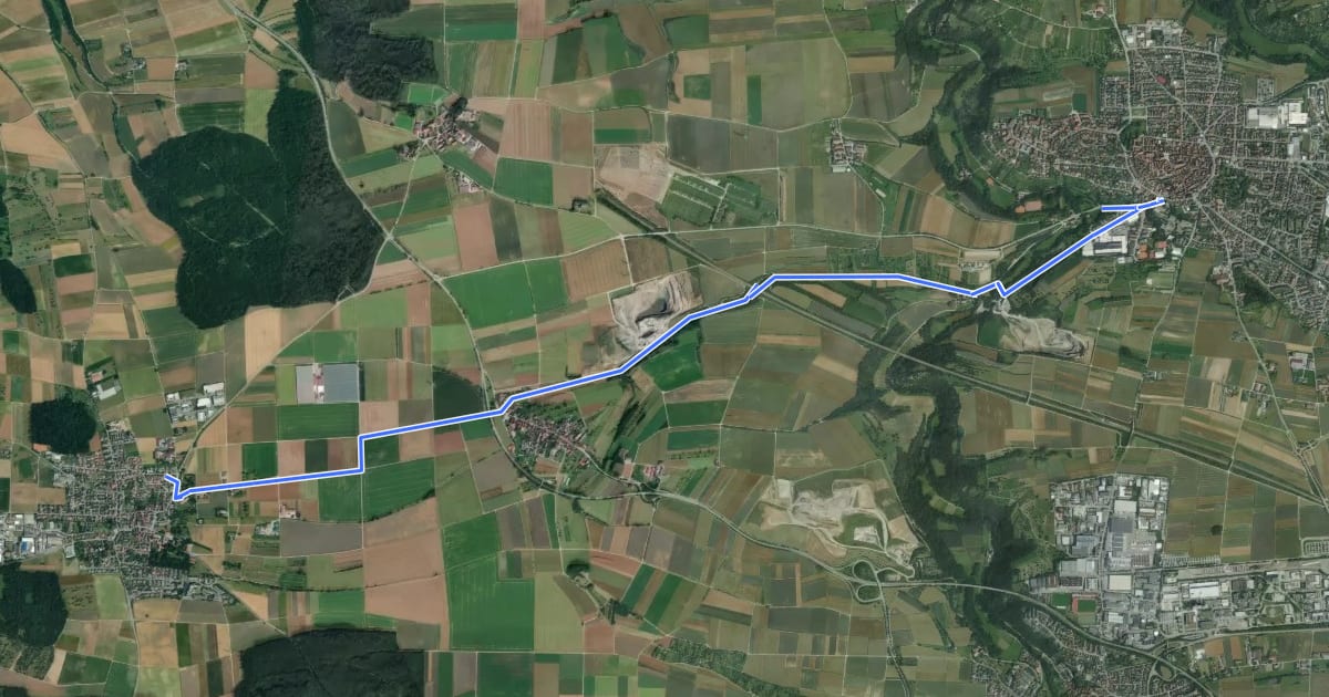 Маршрут Rundwanderweg 2 на спутниковом снимке