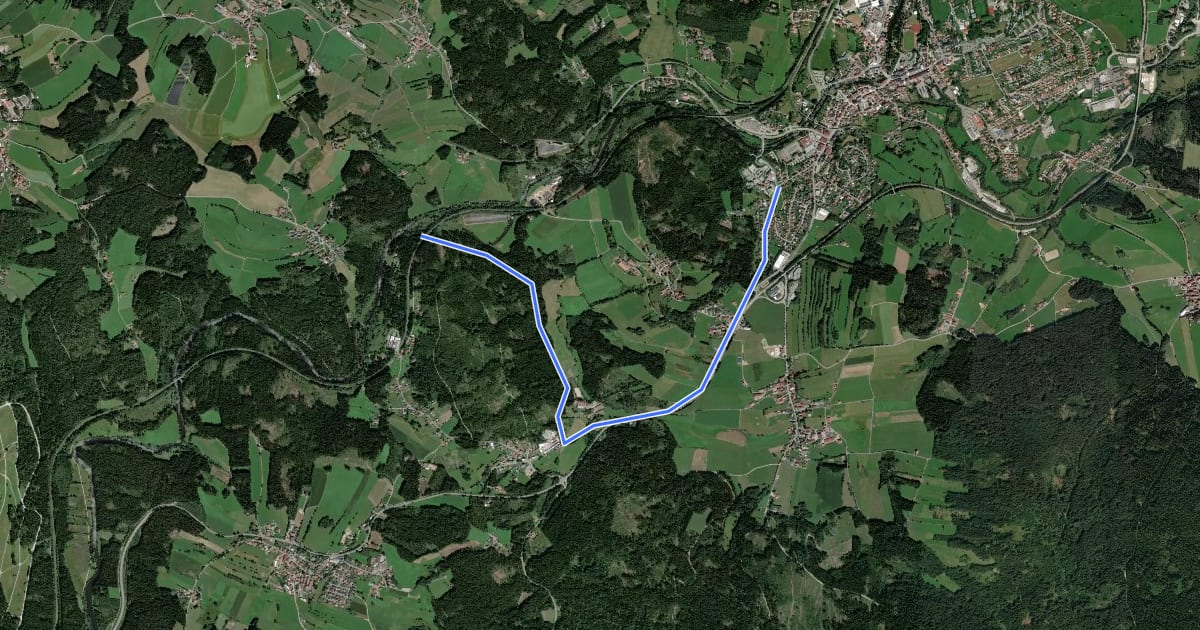 Маршрут Rundwanderweg 2 на спутниковом снимке