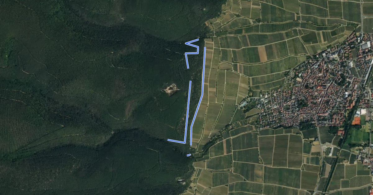Маршрут Rundwanderweg 2 на спутниковом снимке