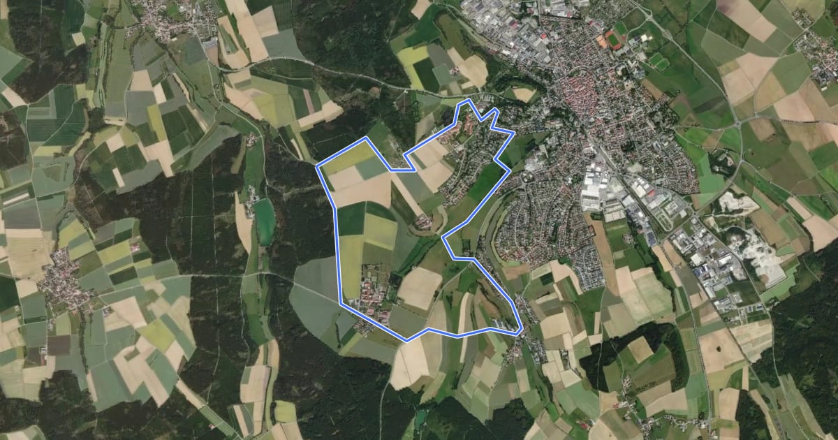Маршрут Rundwanderweg 2 на спутниковом снимке