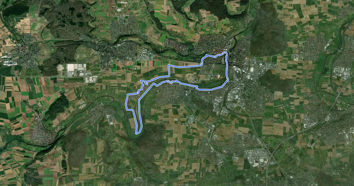 Маршрут Rundwanderweg 2 на спутниковом снимке