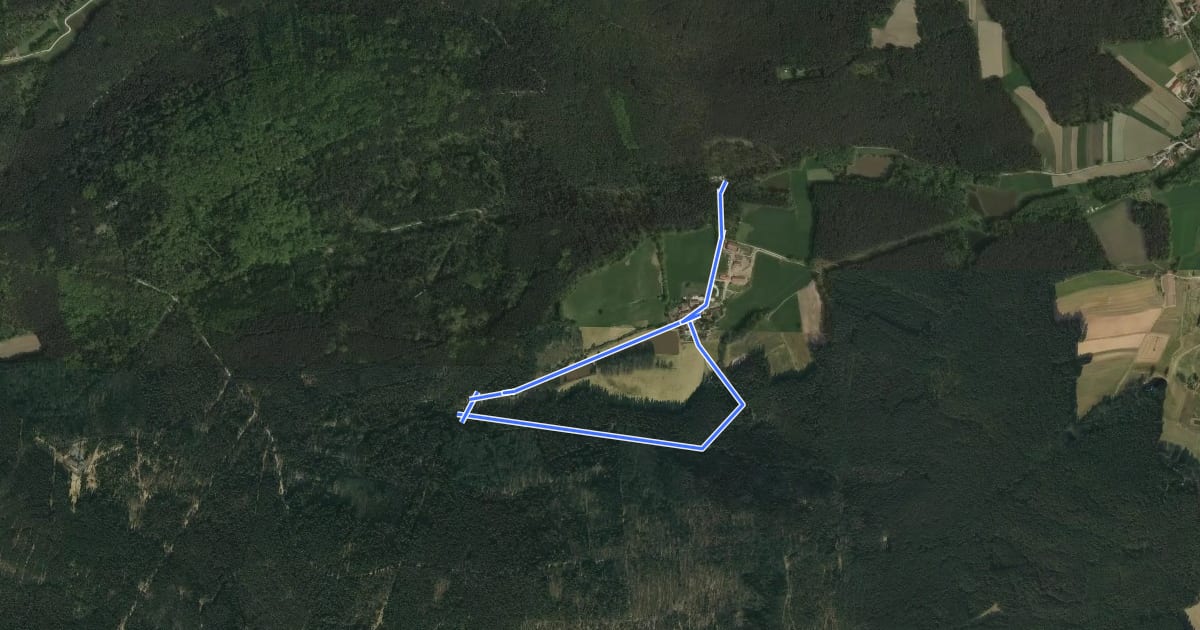 Маршрут Rundwanderweg 2 Büchenbach на спутниковом снимке
