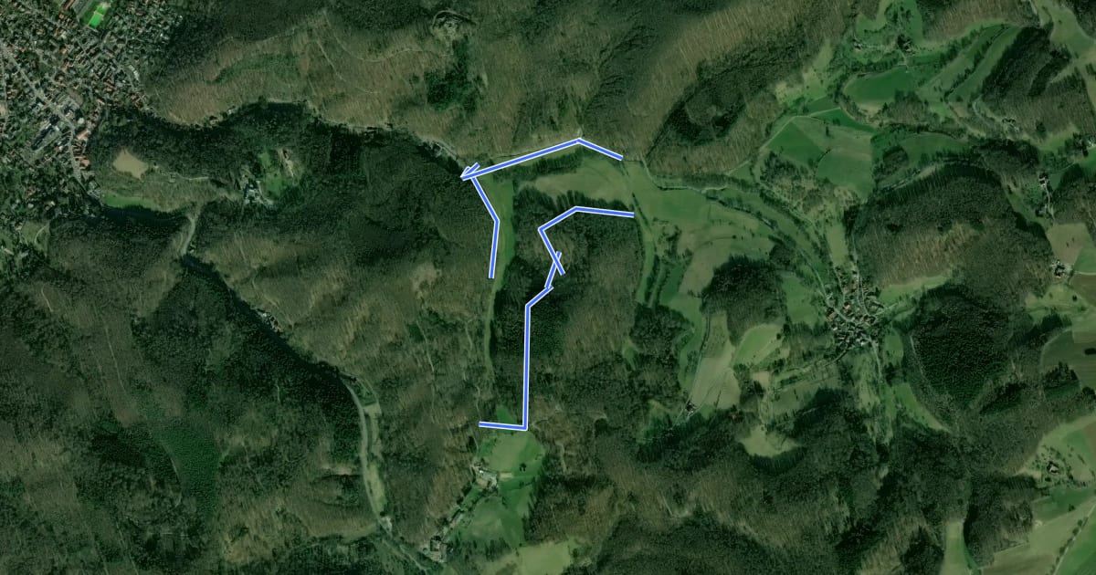 Маршрут Rundwanderweg 2: Hofgrund - Weg на спутниковом снимке