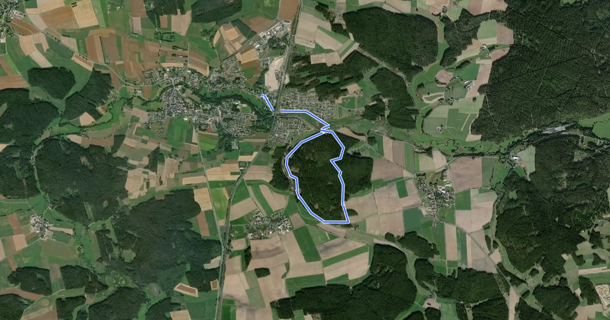 Маршрут Rundwanderweg 2 (Marktleuthen) на спутниковом снимке