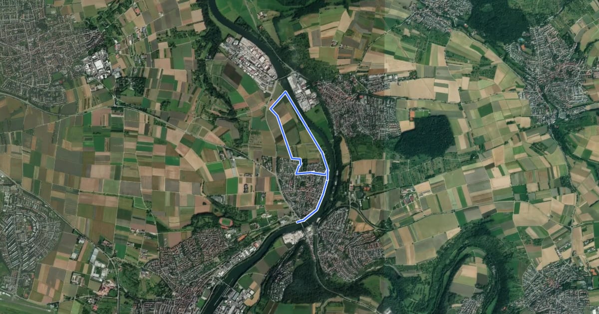 Маршрут Rundwanderweg 2 (Pilz) на спутниковом снимке
