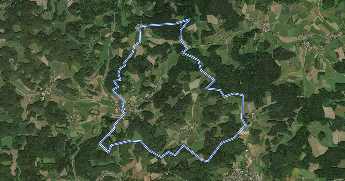 Маршрут Rundwanderweg 2 Rupprechtstein - Kirchenreinbach на спутниковом снимке