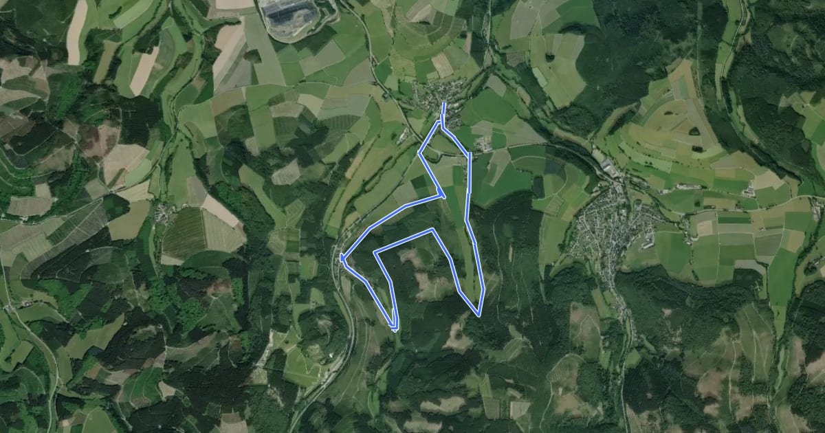Маршрут Rundwanderweg 2 Westernbödefeld на спутниковом снимке
