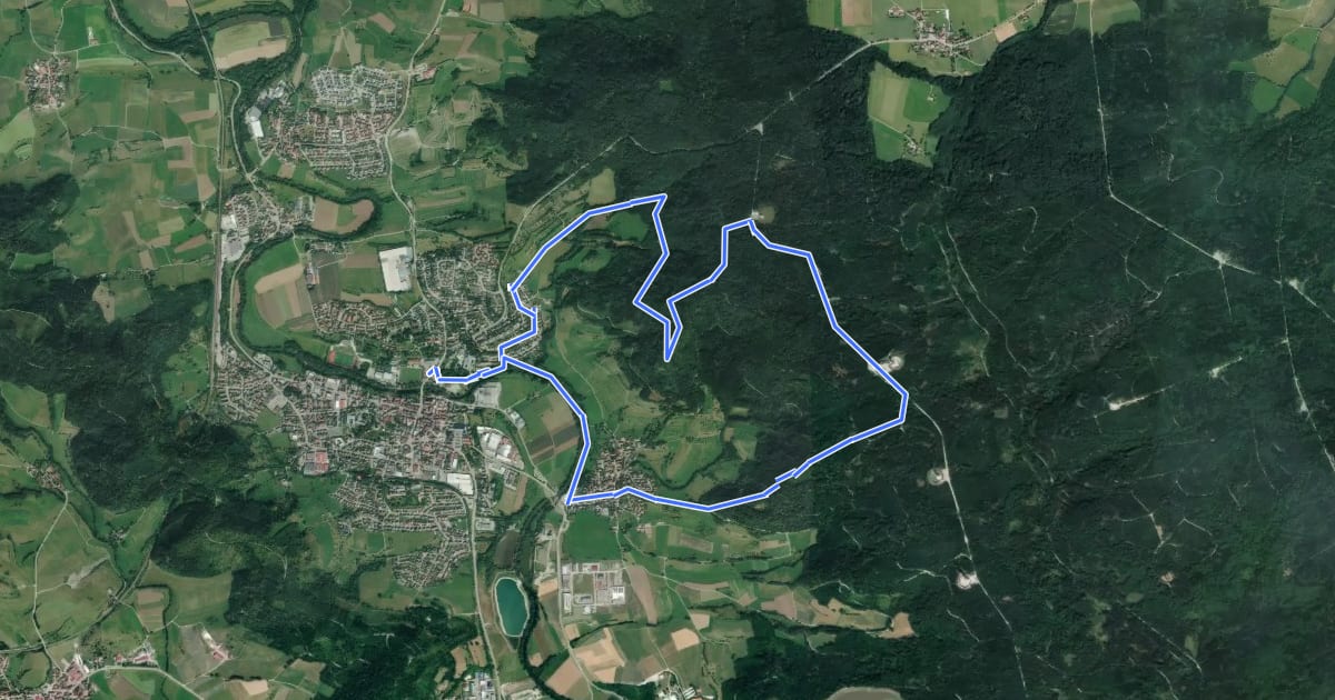 Маршрут Rundwanderweg 2 - Windräder на спутниковом снимке