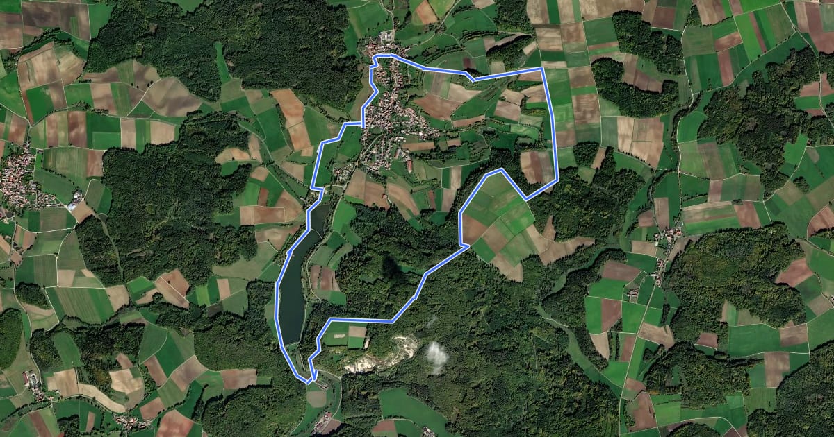 Маршрут Rundwanderweg 20 на спутниковом снимке